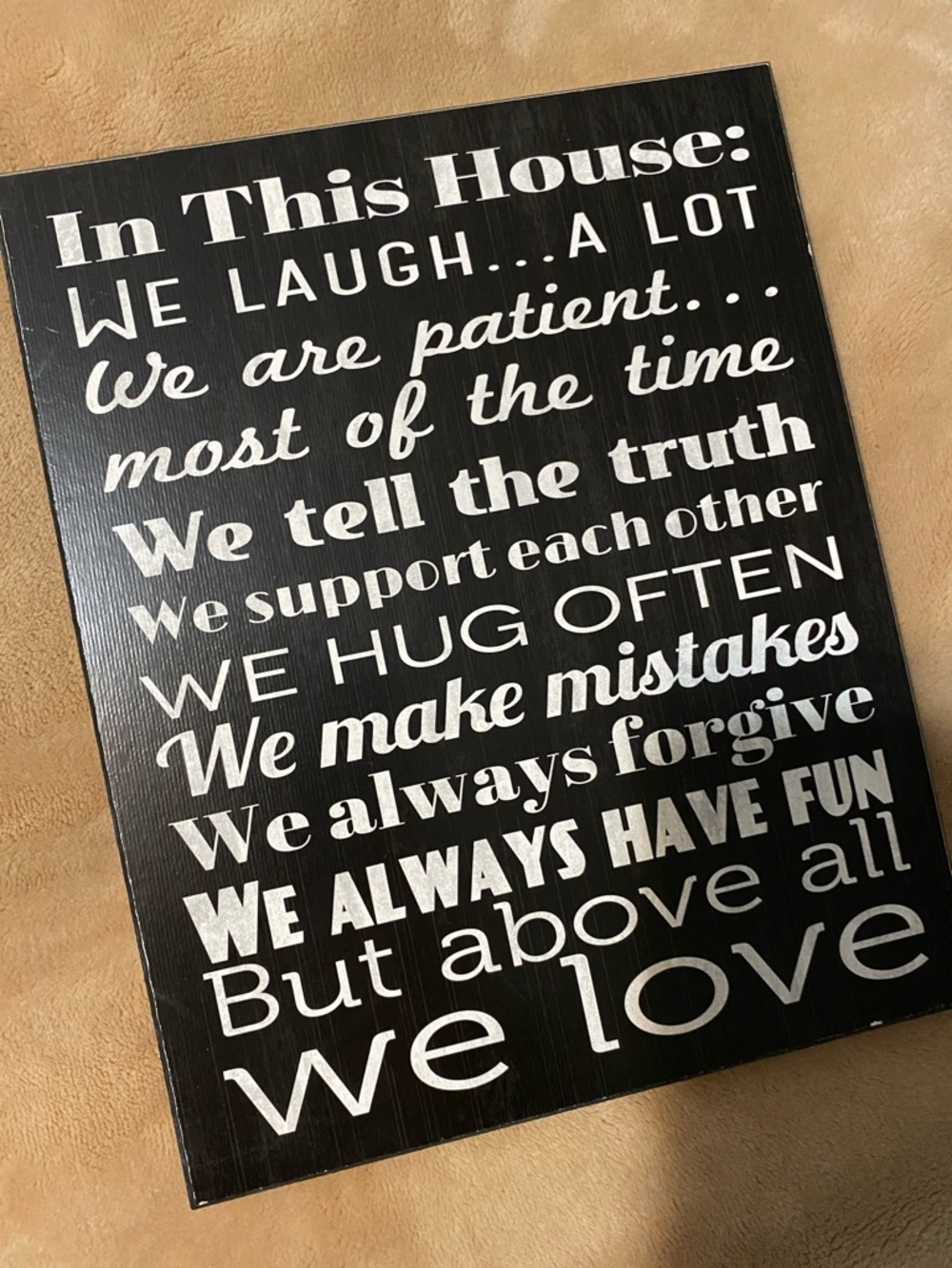 ‘In This House' Inspirational Wall Plaque - Home Wall Decor